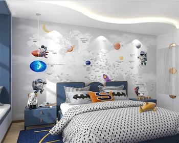 beibehang Индивидуални съвременните космически детска стая, спалня нощни екологични фонови картинки papier peint