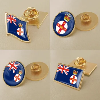 Губернаторът на Нов Южен Уелс в Австралия Флаг Национална емблема Брошка Икони Игла на ревера