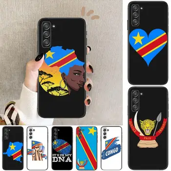 Флаг на Демократична Република Конго Калъф За вашия телефон, калъф За SamSung Galaxy s6 s7 S8 S9 S10E S20 S21 S5 S30 Plus S20 fe 5G Lite Ultra Edg